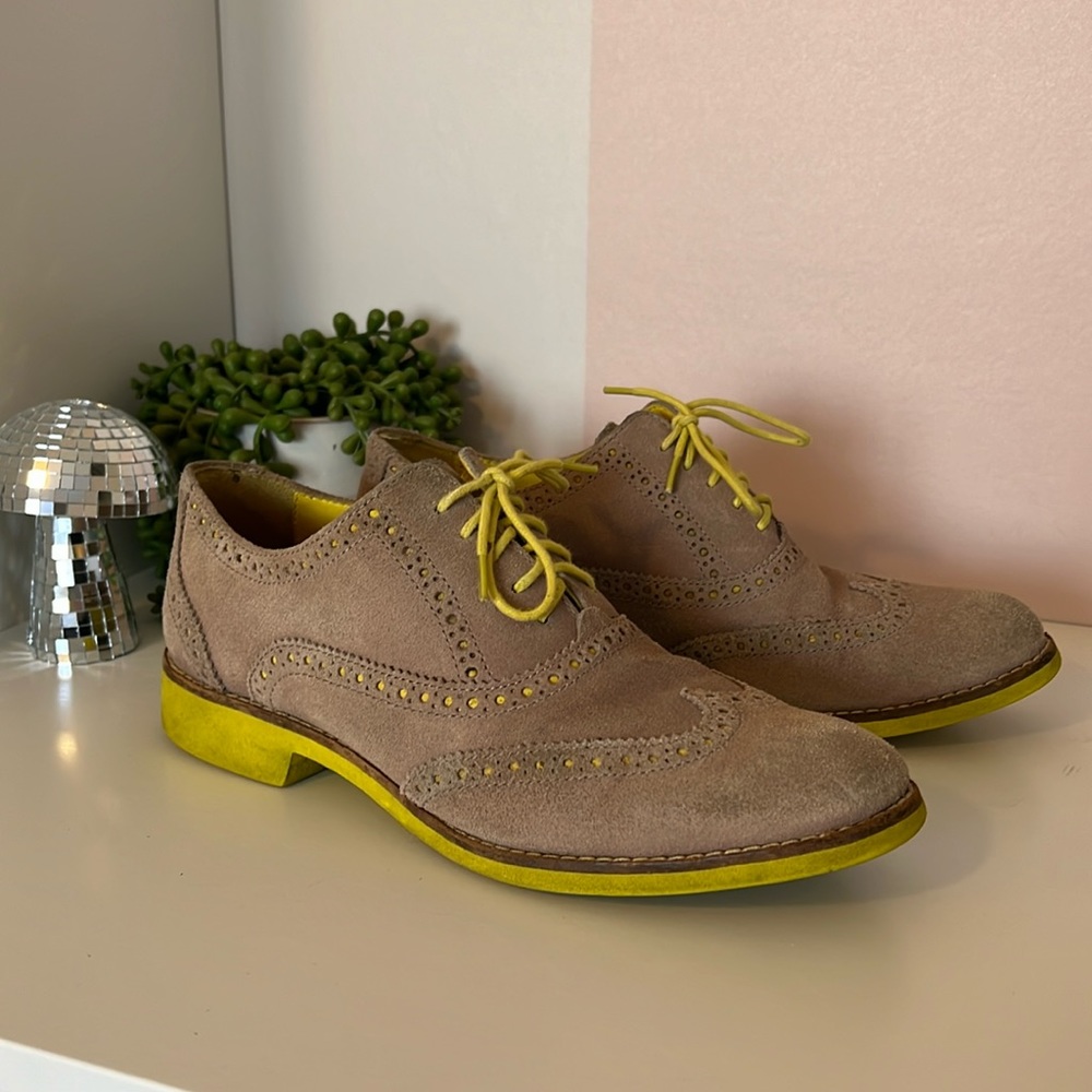 Cole Haan Oxford wingtips - Beige / yellow - size 8
